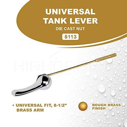 Highcraft 5335 3113 Replacement Toilet Flush Lever Handle, Chrome #TOP2