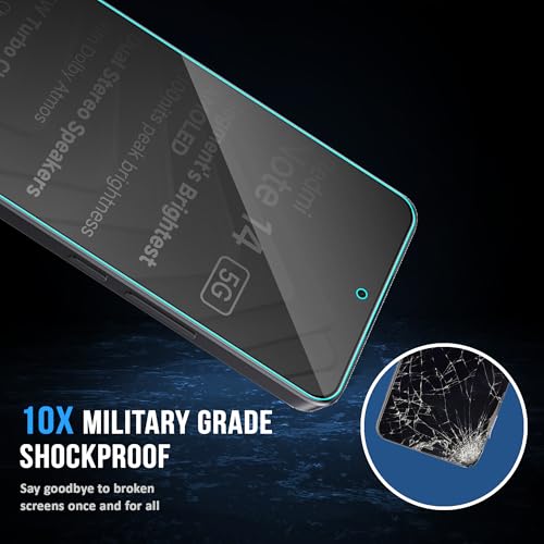 Image of ArmourPro Privacy Tempered Glass Screen Protector Compatible for Redmi Note 14 (6.67 Inch) with Edge-to-Edge Protector Coverage and Easy Installation kit (Pack of 2)