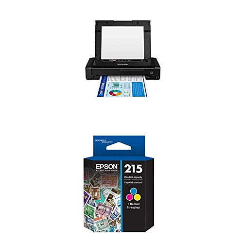 Image of Epson Canada Workforce 110 Wireless Mobile Printer - C11CE05201 with Tricolour Ink Bundle