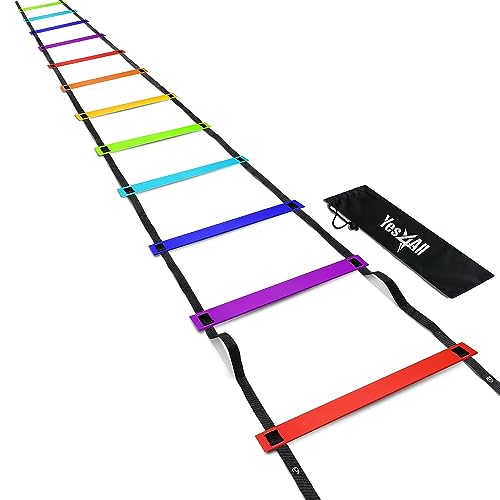 Yes4All UAD0 Koordinationsleiter, 12 Sprossen, Regenbogen Yes4All UAD0 Koordinationsleiter, 12 Sprossen, Regenbogen
