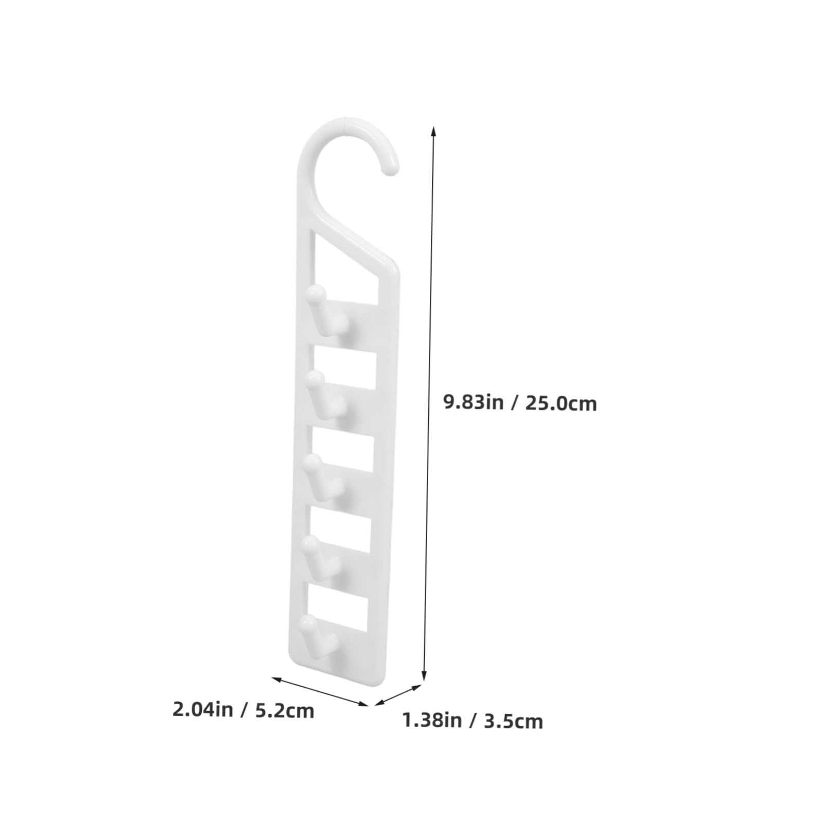 STOBAZA Heavy Duty Plastic Hangers 6 Pack Space Saving Closet Hangers Hooks for Pants Jeans Shirts