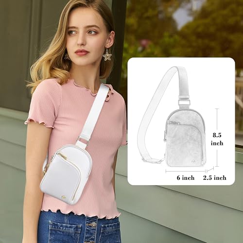 Image of INICAT Travel Sling Bag, Anti Theft Crossbody Bag for Women | RFID Blocking, 8 Card Slots, Back Zippered Pocket, Metal Zippers,Switchable Strap
