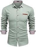 Das Material des Jeanshemden wird aus aber dennoch baumwollemischung hochwertigen Stoffen hergestellt und sorgt für ein angenehmes Gefühl. Super Qualität!
