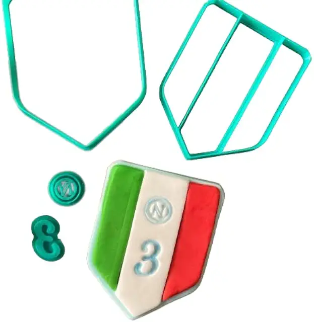 Tagliabiscotti Scudetto Napoli Calcio 3 - Cutter per Pasta di Zucchero, Acqua e Sapone Napoli