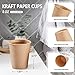 SIUQ 400 Pack 8 oz Kraft Paper Cups, Unbleached Disposable Paper Coffee Cups, Thickened Hot/Cold Beverage Drinking Cup for Party, Home, Cafes, Bistros, Businesses (Brown)