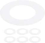 Goof Trim Ring, 6 Pack 4-Inch x 5.5-Inch (ID x OD) for Recessed Can Downlights for Ceiling Light Fixtures, Matte White, Steel Construction