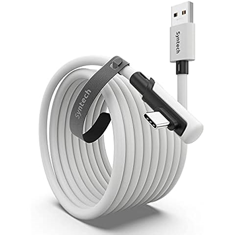 Syntech Link Cable 5m, Virtual Reality Headset Cable Compatible with Meta/Oculus Quest 2/Pico 4 Accessories and PC/Steam VR, Long USB 3.0 to USB C Cable, High-Speed PC Data Transfer link cable Cover