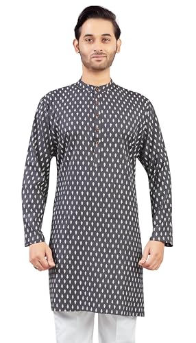 Image of Studio Shringaar Men's Cotton Relaxed Fit Straight Kurta