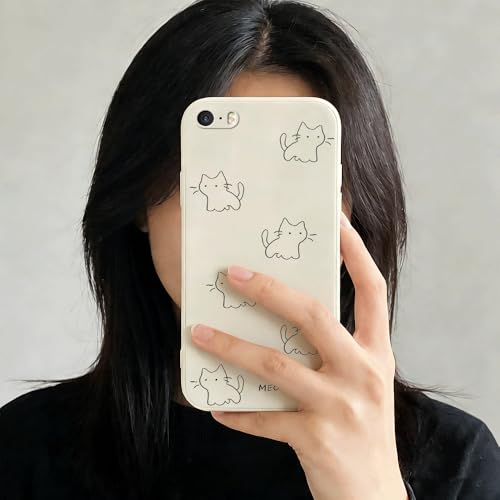 LIRASIRA Compatible con iPhone 5/5s/SE Funda Suave Móvil Diseño Gatito Lindo