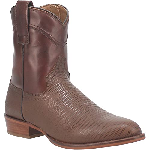 Image of Dingo Jackson Mens Lizard Print Zip Boots DI328-BRN