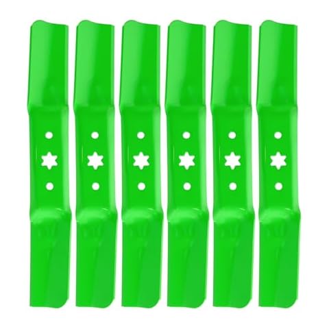 TENGMUJX 6 Pack Mower Blade Replaces OEM 942-05052A 742-05052A Compatible with 50 Inch Deck, MTD, Cub Ca det, Troy-Bi lt Medium Lift Mower Blade Cover
