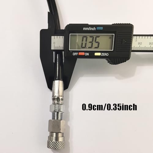 Hochdruck 100 cm Füllschlauch 8 mm Männlich/Weiblich Schnellkupplung 300 bar Füllverlängerungsschlauch mit Edelstahlenden (Weibliches und männliches Ende)