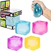 Ice Cube Squishies Toys Stress Cube Fidget Toys Stress Balls for Kids, Adults Squeeze Squishies Anxiety Stress Relief, Ice Squishy Cube Sugar Balls Sensory Toy Nice Ball Cubes with Box (Blue) #5