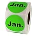 LabelValue.com | January Date Inventory Circle Stickers 1.5
