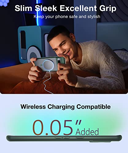 Image of [NO.1 Magnetic for Google Pixel 7 Pro Case with MagSafe | [Military Grade Drop Tested][Translucent Matte][Anti-Fingerprint] Soft Silicone Bumper for Pixel 7 Pro Phone Case Slim,Green