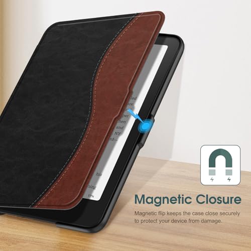 Image of Fintie Case for 7 inch All-New Kindle Paperwhite (12th Generation, 2024) and Kindle Colorsoft Signature Edition - Slim Lightweight Shell PU Leather Protective Cover with Auto Sleep /Wake, Dual Color