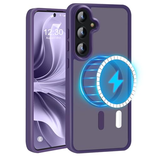 Coque Samsung Galaxy A16 MagSafe violette translucide N52 pour protection robuste