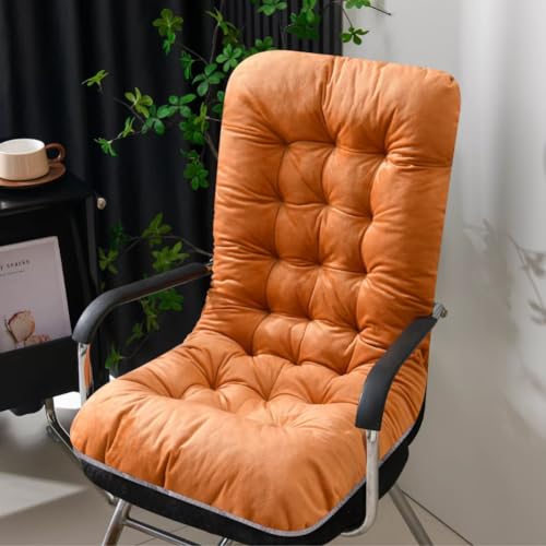 UNWAAT Rocking Chair Cushions High Back Patio Cushion Non-Slip Bottom Tufted Seat Pads with Ties Office Chair Pads Seat Cushion