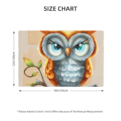 Set de table hibou résistant chaleur et antidérapant effet lin