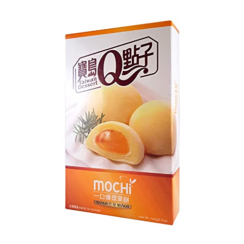 Taiwan Dessert - Mochi Pastelitos De Mochi Con Masa De Arroz Sabor Mango 104G