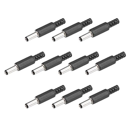 sourcing map 10 Stück DC Stecker 5,5 x 2,1mm DC Adapter Netzteil Enden Lötadapter DIY DC Fass Anschluss Ersatzteil Universal Netzteil Adapter für Ventilatoren Router Laptop Überwachungskamera