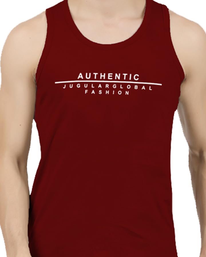 Image of JUGULAR Men's Regular Fit Cotton Printed Vest