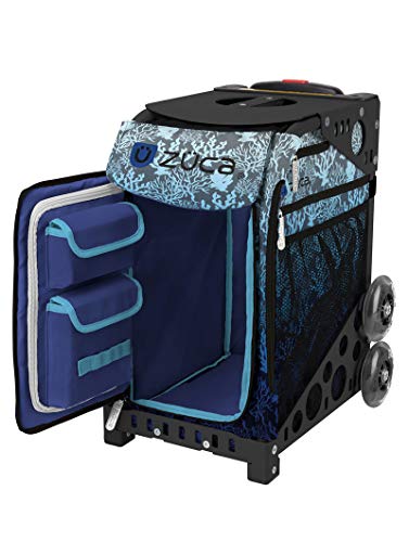 ZUCA Blue Reef Deep Sea Sport Insert Bag and Black Frame with Non-Flashing Wheels3