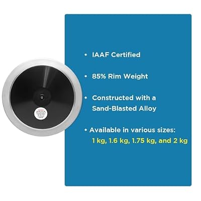 Amber Fight Gear Grand Prix DiscusTrack & Field Training Discus - IAAF Certified, Advanced Aerodynamics, Durable Construction with 85% Rim Weight, ABS Side Plates
