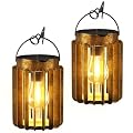 Ahaorigin Solar Lanterns Outdoor Waterproof, Brighter Up to 12 Hrs Outdoor Hanging Solar Lights, Outside Hanging Lanterns for Garden Porch Patio Yard Decor, Gifts for Women Mom Father 2 Pack