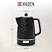 Haden Starbeck 1.7 Liter Stainless Steel Electric Water Kettle, Black & Chrome