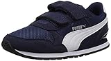 PUMA Unisex-Child ST Runner 2 Mesh Hook and Loop Sneaker, Peacoat-Puma White, 9, Toddler US
