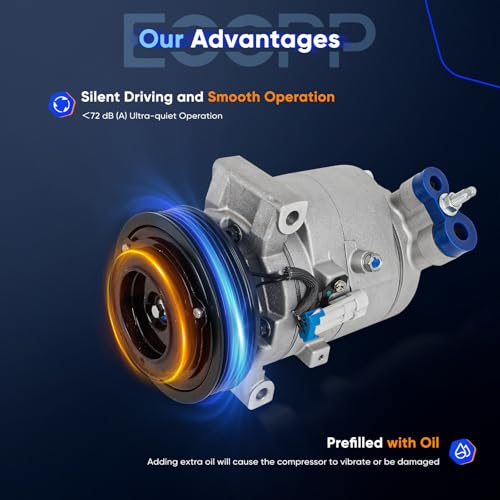 Image of ECCPP AC Compressor Direct Fit for Chevrolet Camaro V6 3.6L 2010-2015 | Fast Cooling AC Compressor with Clutch