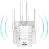  WLAN Verstärker WLAN Repeater 1200Mbit/s WiFi Extender WiFi Repeater, Dual Band (5GHz/867Mbit/s und 2.4GHz/300 Mbit/s), Repeater/Router/AP Modus, Kompatibel zu Allen WLAN Geräten
