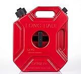 Gas Can 5L/1.3 Gallon Fuel Container Oil Petrol Storage Cans Spare Emergency Backup Petrol Tanks Mount for Motorcycle SUV ATV Most Cars