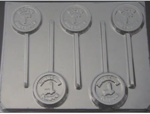 Molde redondo para piruletas de caramelo de chocolate "Baby 1st Birthday"