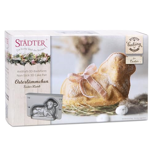 Moule à agneau de Pâques 3D Städter de la collection We love baking en métal