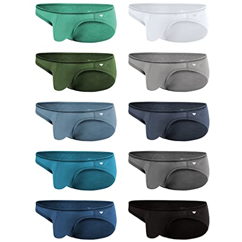 AMERICAN HEAVEN Men's 10 Pack Cotton Rayon Stretch Comfort Pouch Sport Bikini Underwear2