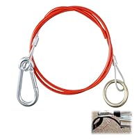 Abreißseil, 1 Stück 1m Abreißseil Karabiner, Anhänger Fangseil, Breakaway Ropes for Trailers, Bremsseil mit Gabelkopf und Karabiner, Abreisseil für Anhänger und Wohnwagen (Rot)