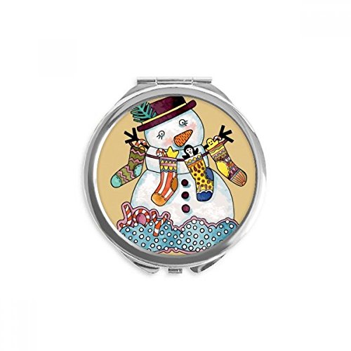 Miroir de poche bonhomme de neige un cadeau de Noël festival parfait pour vos proches