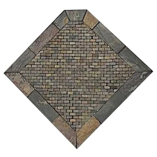 Dominus Heat Corner Hearth Pad - Western Flagstone 48x48