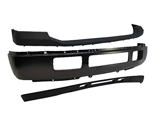 For 2005-2007 Super Duty F250 F350 Front Bumper Blk Upper Pad Lower Valance 3Pcs FO1000607 FO1002393 FO1095219