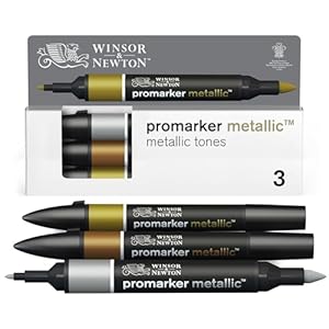 Winsor & Newton ProMarker Metallic Set, 3 Stifte