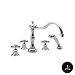 Newport Brass 3-1007 Fairfield Triple Handle Roman Tub Faucet with Handshower an, Black