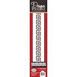 Designer Stencils Greek Key Side Cake foodgrade stencil, 1' X 11.5', Beige/Semi-Transparent