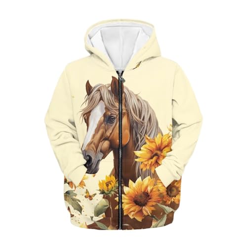 Sprowallow Girls Fashion Hoodies Long Sleeve Sweatshirts Zip Up Jackets Hooded with Pocket Fall Clothes Activewear