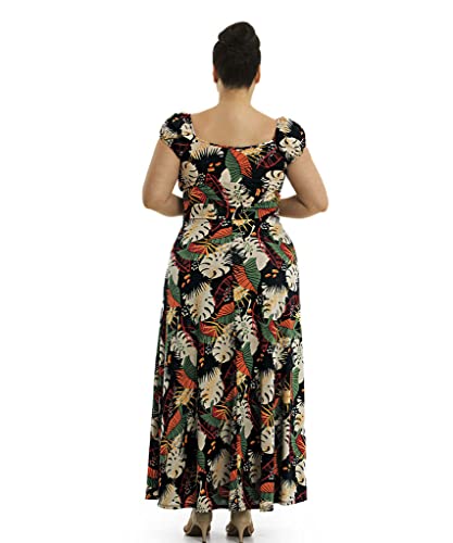 Vestido Longo Plus Size Estampado (G (46/48))