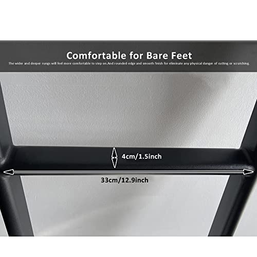 Bunk Ladder With Hooks,Metal Rv Bunk Ladder,Bunk Bed Ladder For Rvs,Library Ladder,Bed Step Ladder,Rv Ladders For Travel Trailers For Rv Home Dorm Appartments (1.3M/4.2Ft, Black) #TOP2