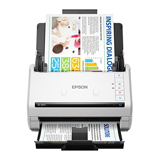 Epson DS-530 II Color Duplex Document Scanner for PC and Mac with Sheet-fed, Auto Document Feeder (ADF)