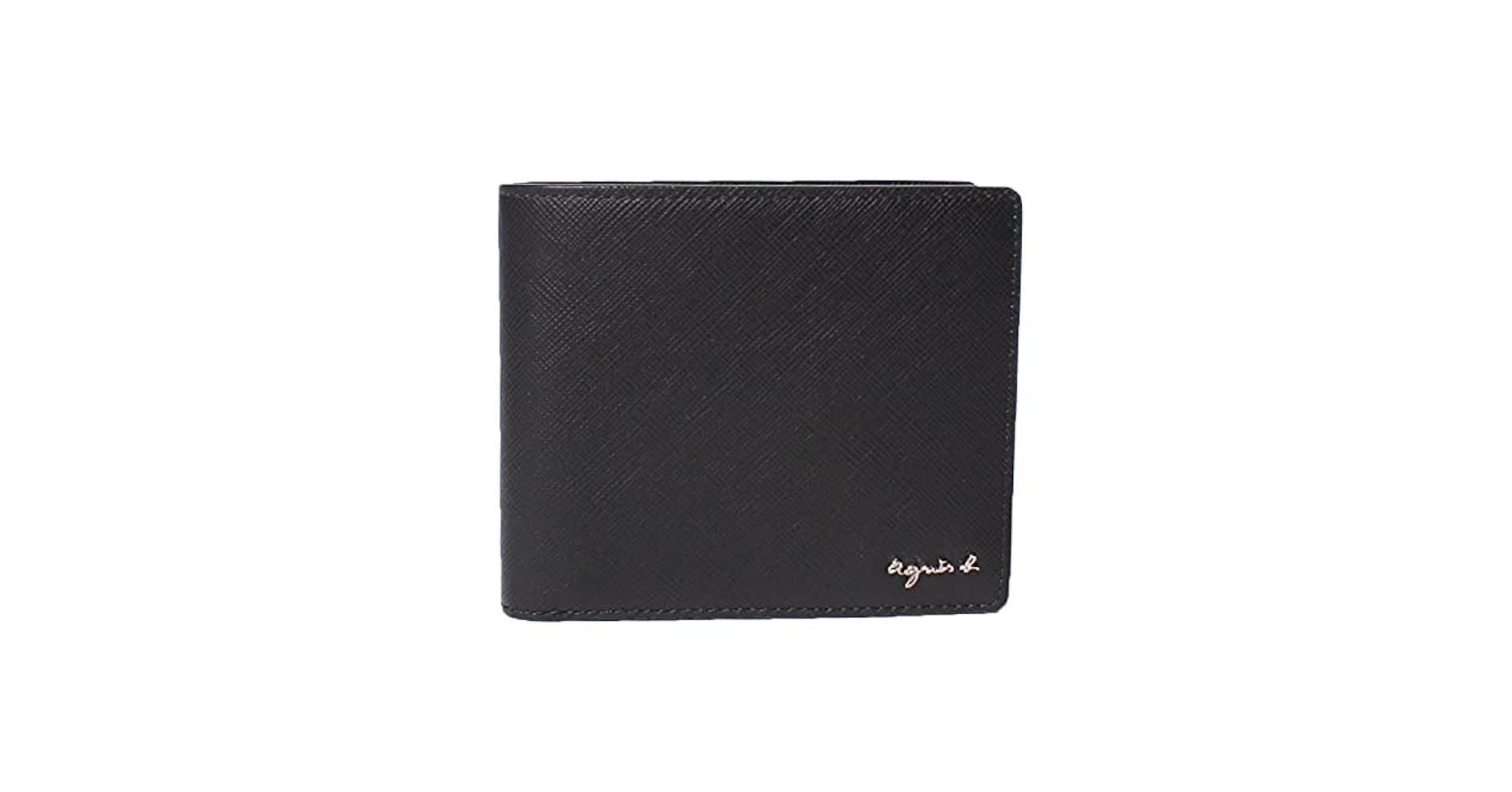 【美品】agnès b. 二つ折り財布 MH18-01 ブラック 箱あり agnes b. アニエスベー 財布 二つ折り財布 メンズ MH18-01