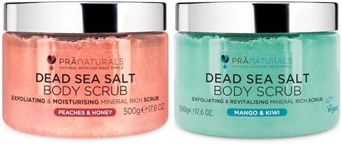 PraNaturals Duo Gommages Corps Sel de la Mer Morte 2 x 500 g - Ma...